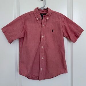 Ralph Lauren Red Gingham Boys’ Short Sleeve Shirt